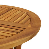 NNEVL Garden Table Ø 85 cm Solid Wood Acacia