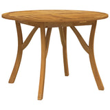 NNEVL Garden Table Ø 110 cm Solid Wood Acacia