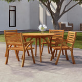 NNEVL Garden Table Ø 110 cm Solid Wood Acacia