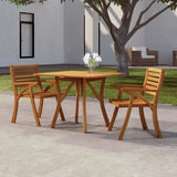 NNEVL Garden Table 85x85x75 cm Solid Wood Acacia