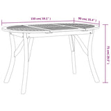 NNEVL Garden Table 150x90x75 cm Solid Wood Acacia