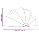 NNEVL Pool Dome Round 376x188 cm PVC