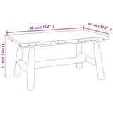 NNEVL Coffee Table 90x50x41 cm Solid Wood Spruce