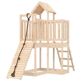 NNEVL Playhouse with Climbing Wall Solid Wood Pine