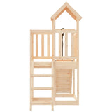 NNEVL Playhouse with Climbing Wall Solid Wood Pine