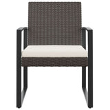 NNEVL Garden Dining Chairs 2 pcs Black PP Rattan