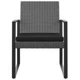 NNEVL Garden Dining Chairs 2 pcs Dark Grey PP Rattan