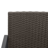 NNEVL 5 piece Garden Dining Set with Cushions Brown PP Rattan