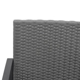 NNEVL 5 piece Garden Dining Set with Cushions Dark Grey PP Rattan