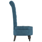NNEVL High Back Chair Blue Velvet Button Design