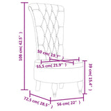 NNEVL High Back Chair Blue Velvet Button Design