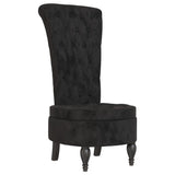 NNEVL High Back Chair Black Velvet Button Design