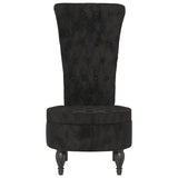 NNEVL High Back Chair Black Velvet Button Design