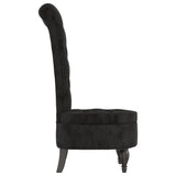 NNEVL High Back Chair Black Velvet Button Design