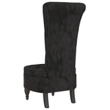 NNEVL High Back Chair Black Velvet Button Design