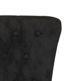 NNEVL High Back Chair Black Velvet Button Design