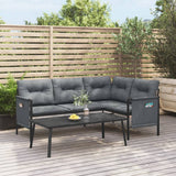 NNEVL 2 Piece Garden Lounge Set  Anthracite Steel