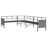 NNEVL Garden Corner Sofa Anthracite Steel and Textilene