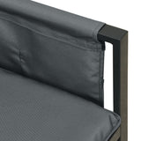 NNEVL Garden Corner Sofa Anthracite Steel and Textilene