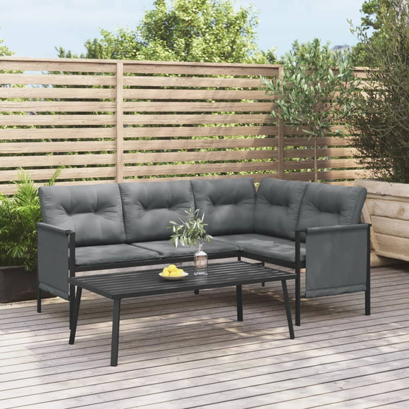 NNEVL Garden Coffee Table Anthracite 110x55x35cm Steel