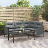 NNEVL Garden Coffee Table Anthracite 110x55x35cm Steel