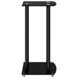 NNEVL Speaker Stands 2 pcs Black Tempered Glass 3 Pillars Design
