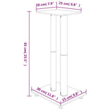 NNEVL Speaker Stands 2pcs Black&Silver Tempered Glass 2 Pillars Design