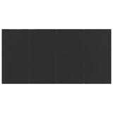 NNEVL 5 Piece Garden Dining Set Black Cotton Rope and Steel