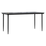 NNEVL 5 Piece Garden Dining Set with Cushions Brown