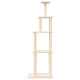 NNEVL Cat Tree with Sisal Scratching Posts Cream 183 cm