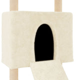 NNEVL Cat Tree with Sisal Scratching Posts Cream 153 cm