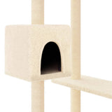 NNEVL Cat Tree with Scratching Posts Cream 82 cm