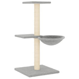 NNEVL Cat Tree with Sisal Scratching Posts Light Grey 72 cm