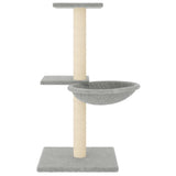 NNEVL Cat Tree with Sisal Scratching Posts Light Grey 72 cm