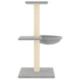 NNEVL Cat Tree with Sisal Scratching Posts Light Grey 72 cm