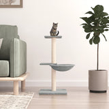 NNEVL Cat Tree with Sisal Scratching Posts Light Grey 72 cm