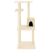 NNEVL Cat Tree with Sisal Scratching Posts Cream 123 cm
