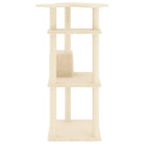 NNEVL Cat Tree with Sisal Scratching Posts Cream 123 cm