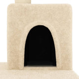 NNEVL Cat Tree with Sisal Scratching Posts Cream 123 cm