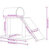 NNEVL Cat Scratching Posts with Tunnel and Ladder Cream 55.5 cm