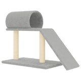 NNEVL Cat Scratching Posts with Tunnel and Ladder Light Grey 55.5 cm