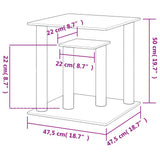 NNEVL Cat Scratching Posts with Platforms Cream 50 cm
