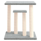 NNEVL Cat Scratching Posts with Platforms Light Grey 50 cm