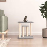 NNEVL Cat Scratching Posts with Platforms Light Grey 50 cm