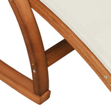 NNEVL Rocking Chair White Textilene and Solid Wood Poplar