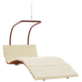 NNEVL Swing Chair with Cushion Fabric and Solid Wood Poplar