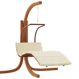 NNEVL Swing Chair with Cushion Fabric and Solid Wood Poplar