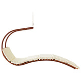 NNEVL Swing Chair with Cushion Fabric and Solid Wood Poplar