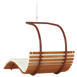 NNEVL Swing Chair with Cushion Fabric and Solid Wood Poplar
