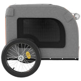 NNEVL Dog Bike Trailer Orange and Grey Oxford Fabric and Iron